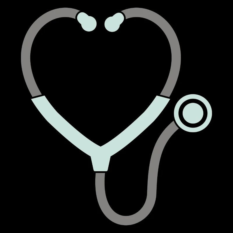 Krankenschwester Herz Stethoskop Monogramm Rahmen