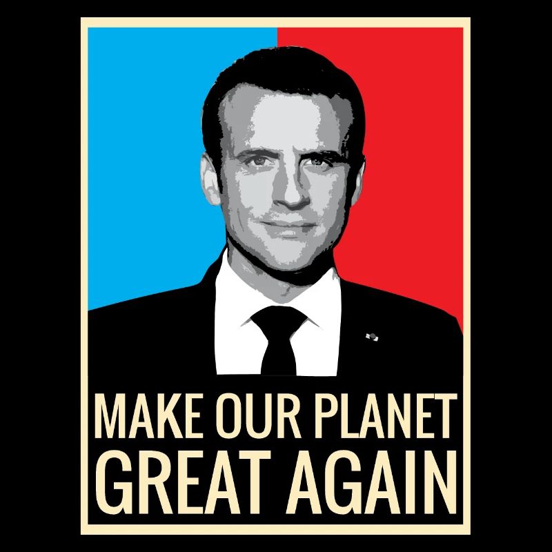Make our planet great again macron soutien rétro