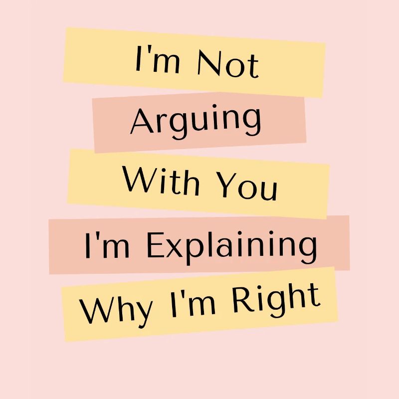 I'm Not Arguing I'm Just Explaining Why I'm Right