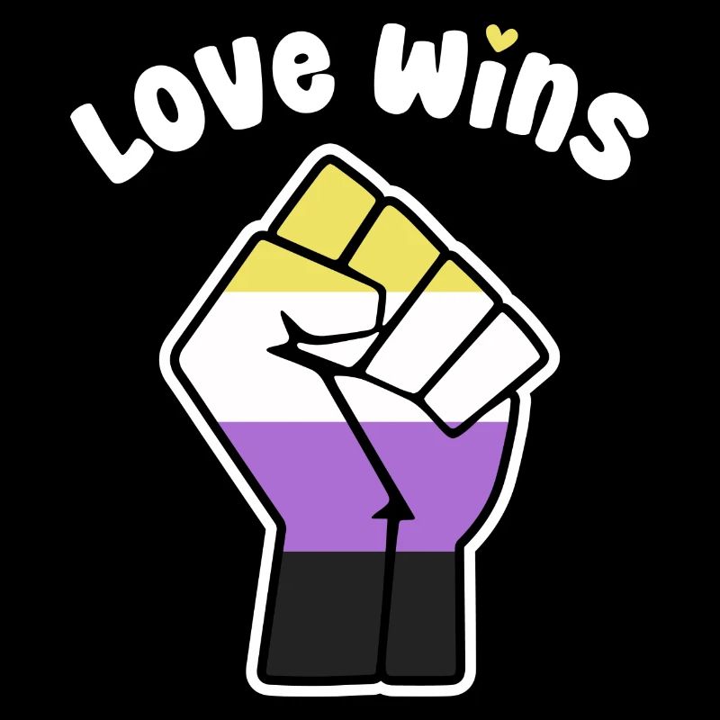 Love Wins Nonbinary Pride Fist for Equality