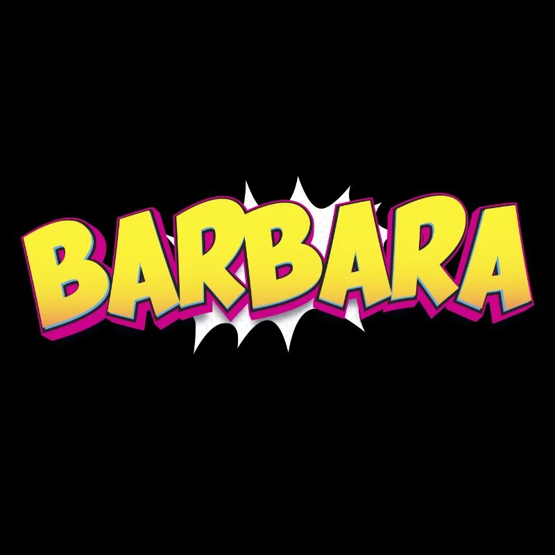Barbara Custom Name Comic Book Style Pop Art,