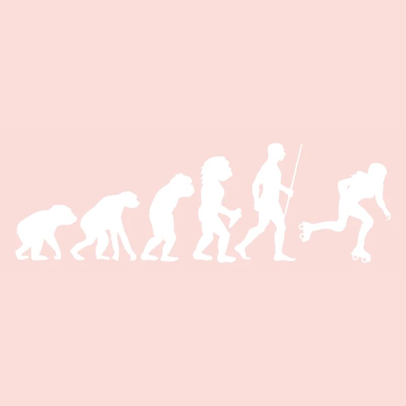 Roller Skate Evolution Skaters Skate Saying Women