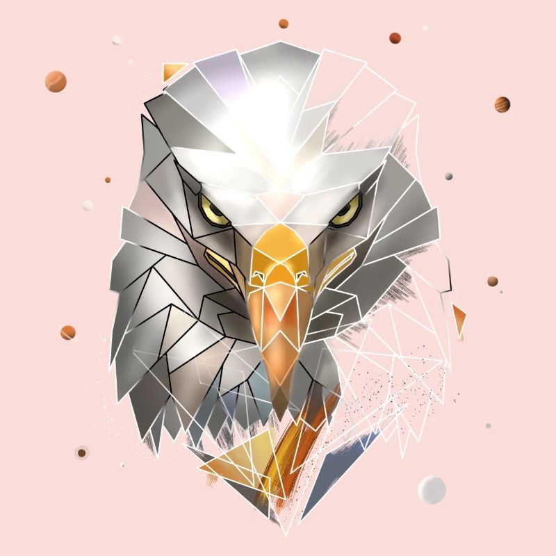 | du pygargue à tête blanche | d’art Low Poly Polygone cool