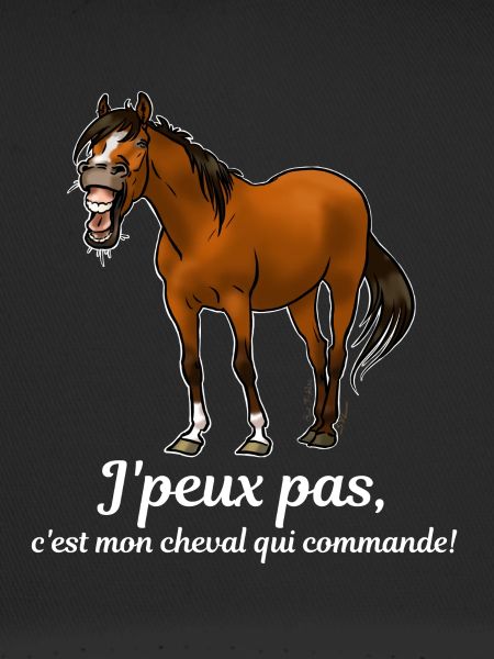Mon cheval commande (blanc)