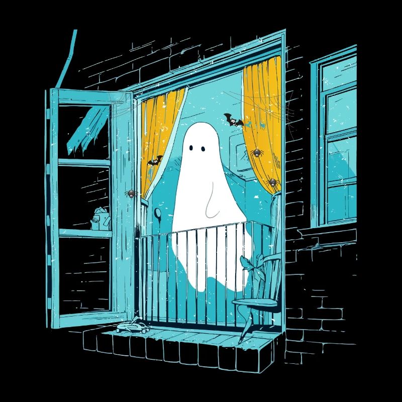 Spooky Ghost in the Window, Boo in the Window