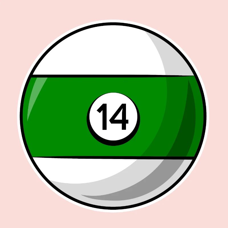 Boule de billard 14 vert Billard quatorze