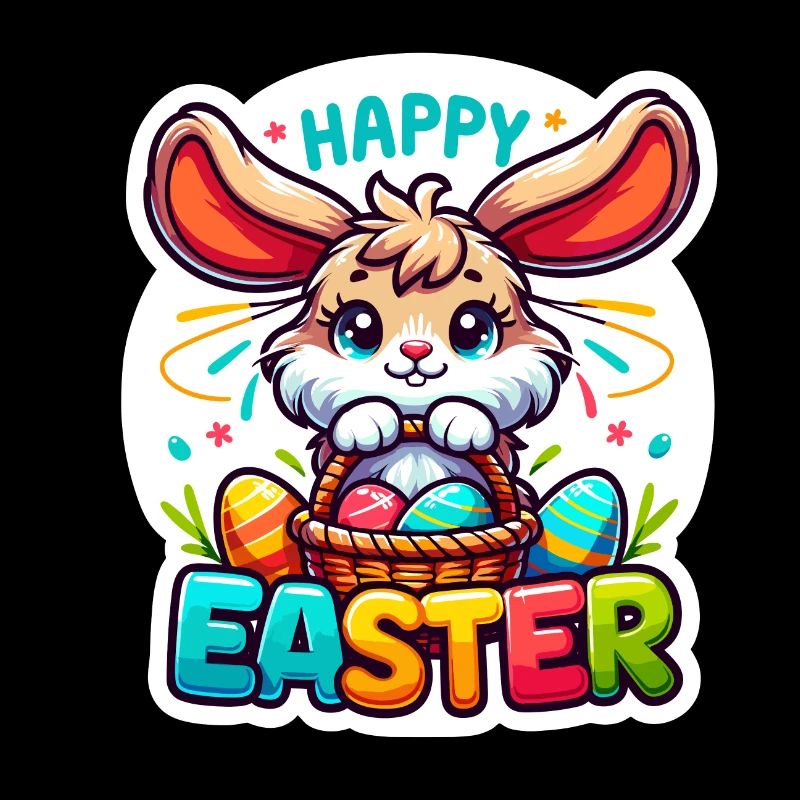 Happy Easter - Easter Bunny Illustration