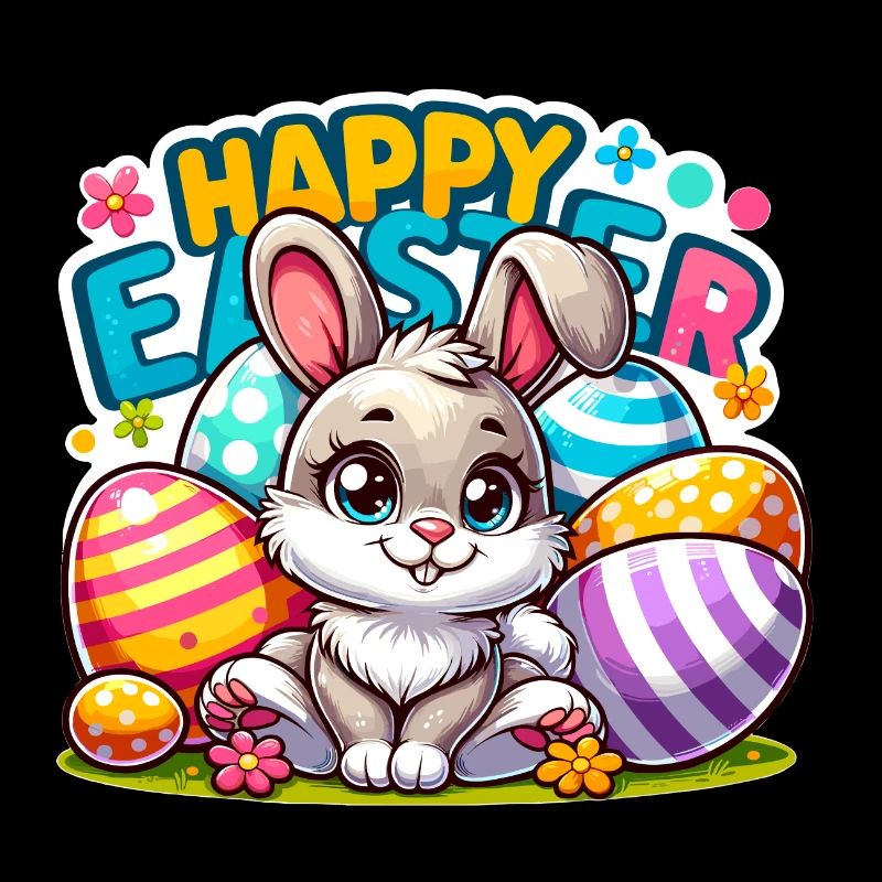 Happy Easter - Easter Bunny Illustration