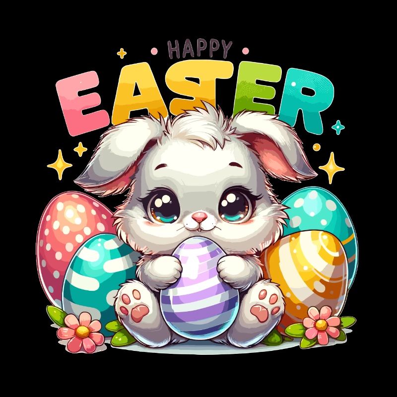 Happy Easter - Easter Bunny Illustration