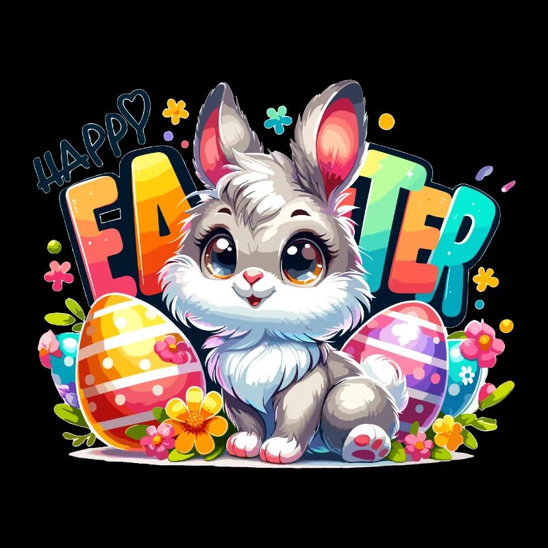 Happy Easter - Easter Bunny Illustration