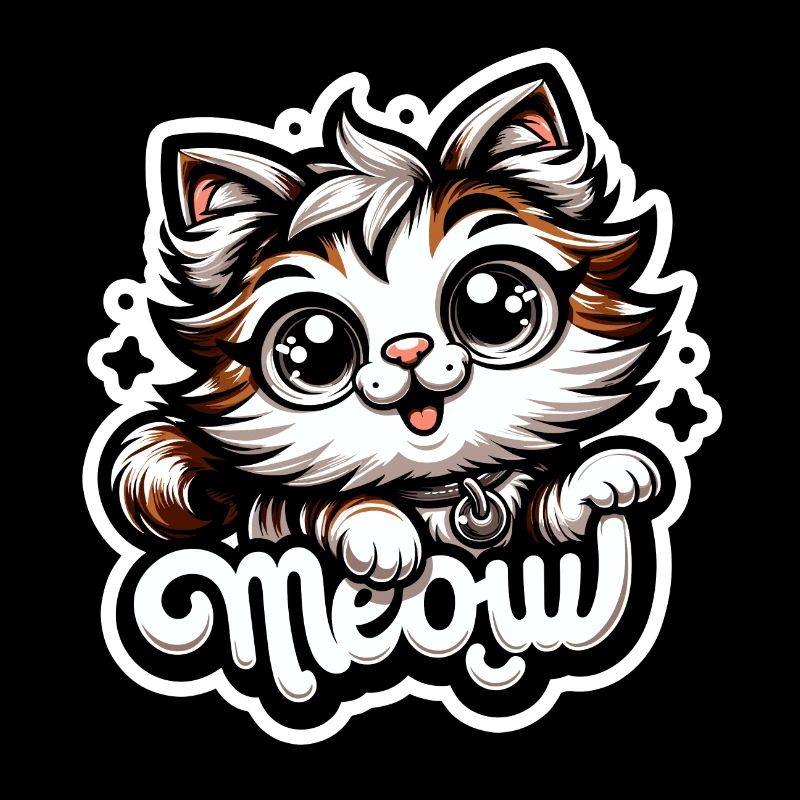 Meow - Cat Illustration