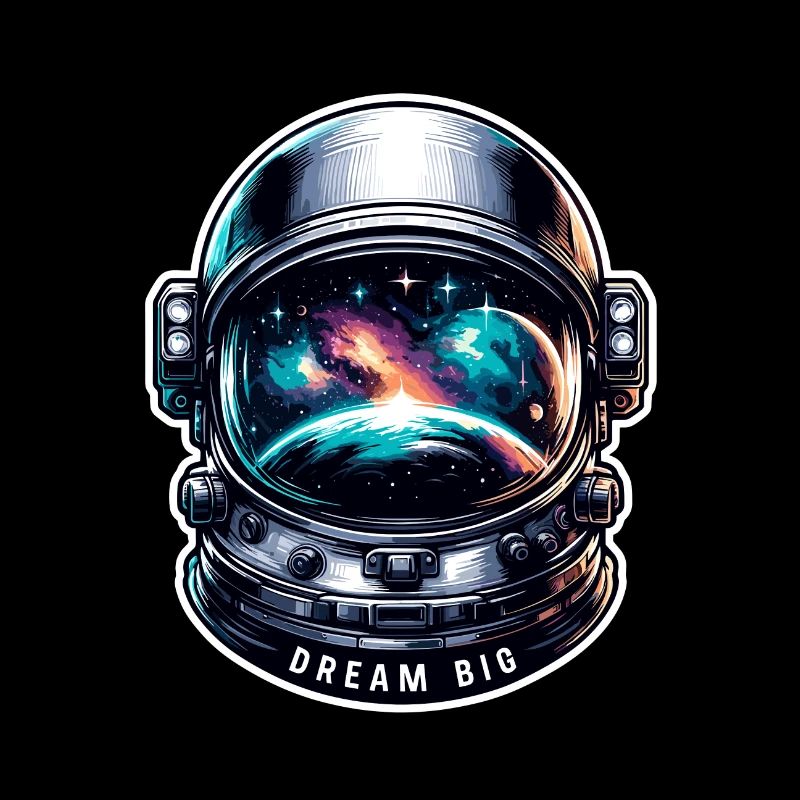 Dream Big - Astronaut Illustration