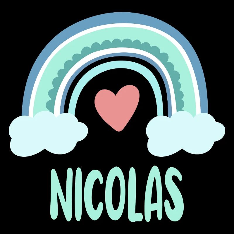 Nicolas Name Regenbogen Baby