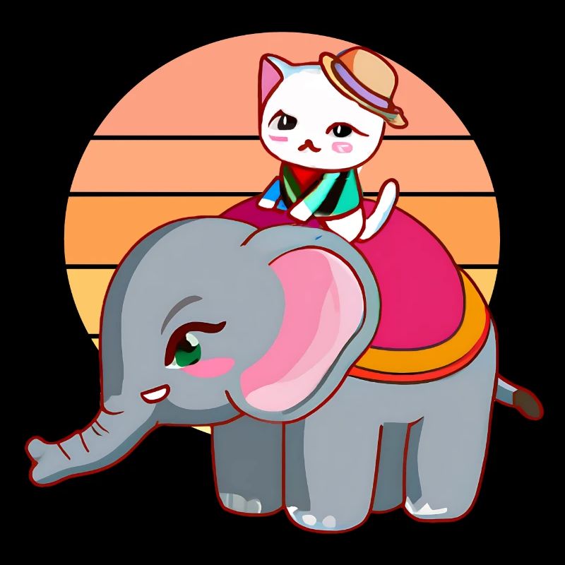 Balades de chat à dos d’éléphant