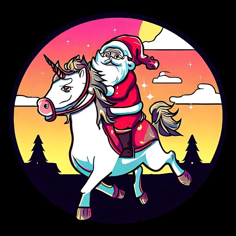 Einhorn Weihnachtsmann