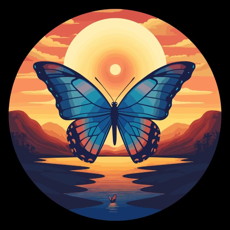 Morpho Papillon Bleu