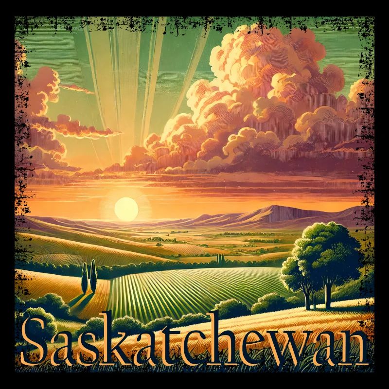 Saskatchewan Canada Ciel Couleurs vives Violet