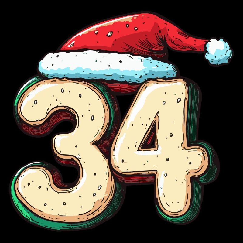 Biscuit de Noël à 34 chiffres