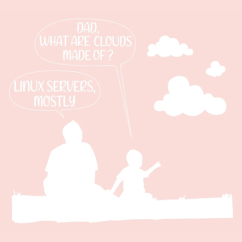 Clouds are mostly made of linux server Geschenk