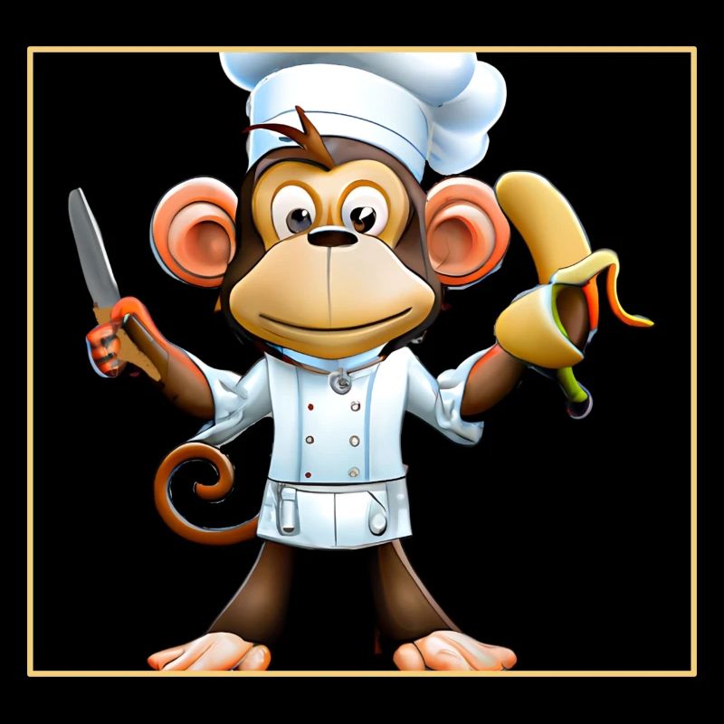 Banana monkey cooks