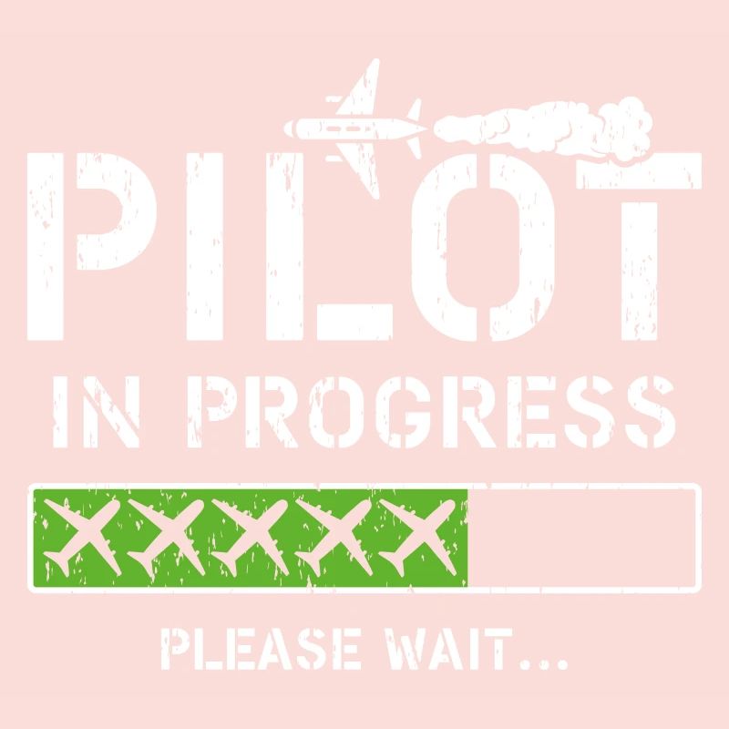Pilot In Progress Kid Future Pilot Airplane Aviati