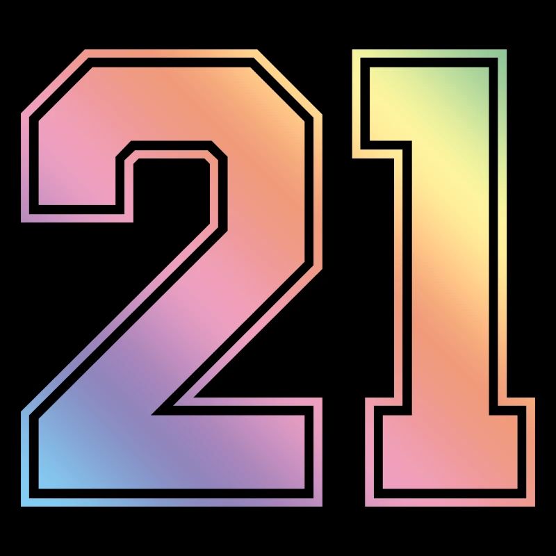 21 Numéro coloré