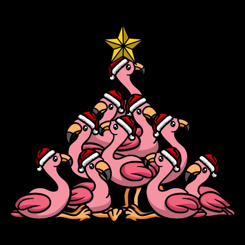 Flamingo Christmas Tree