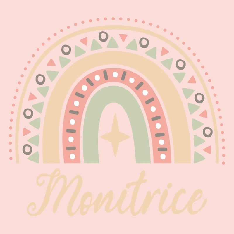 Cadeau Monitrice. Boho Rainbow monitrice.