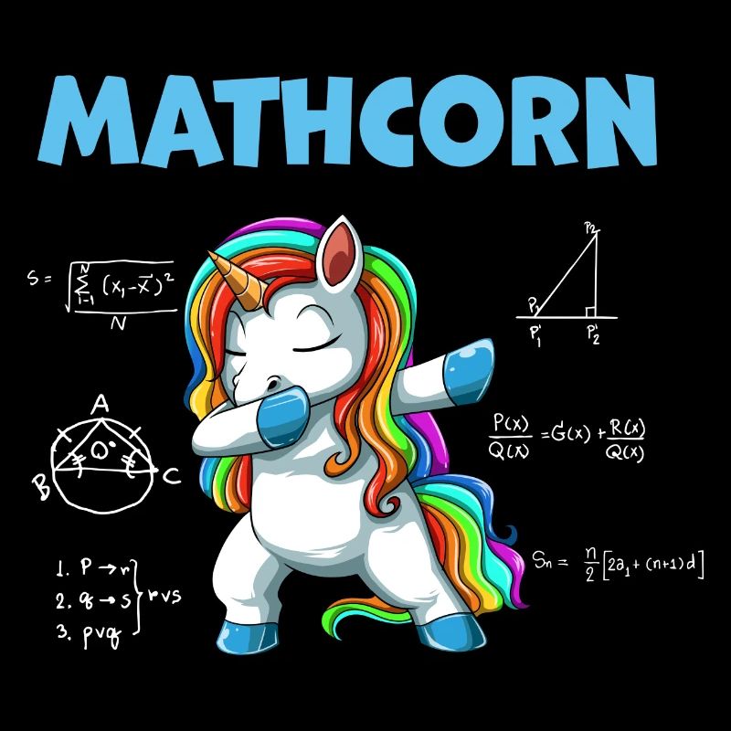 Mathe Genie Mädchen Lehrer Einhorn