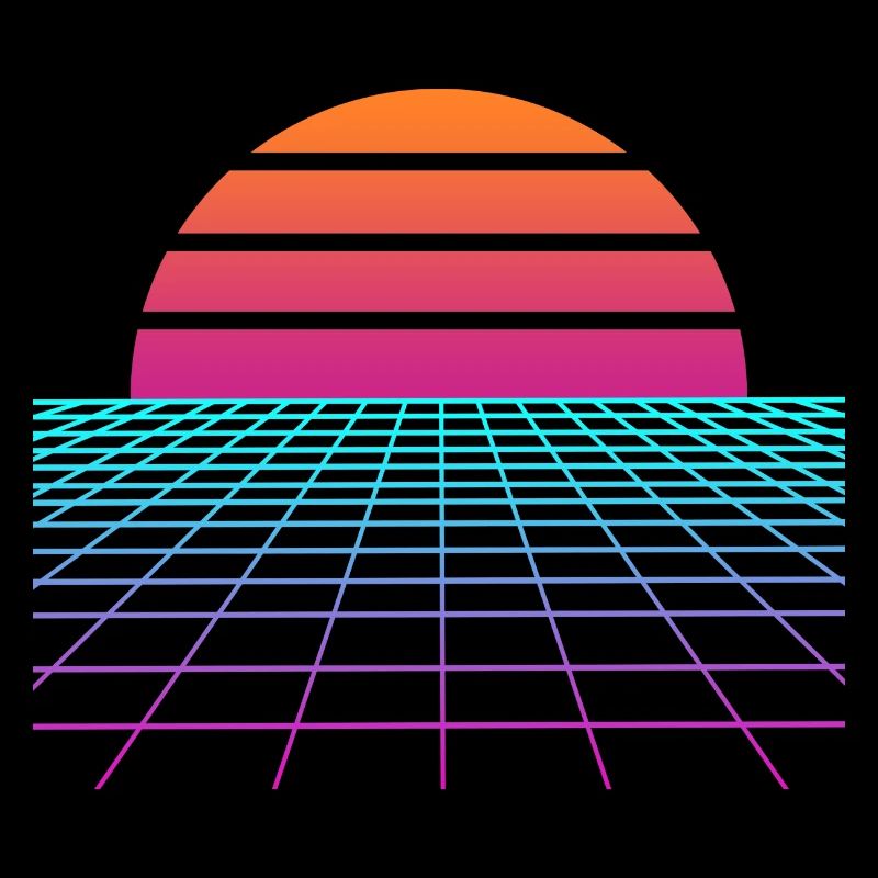 Synthwave Sunset. Maler Gift