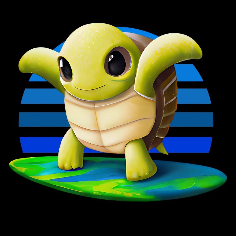 Surfende Schildkröte