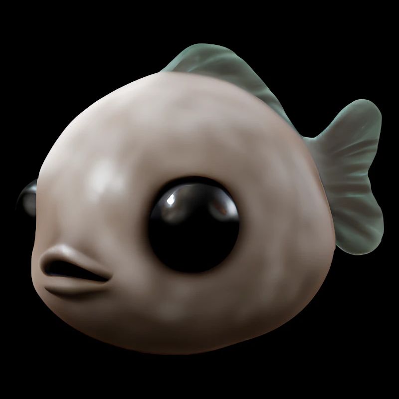 Kleiner dicker Fisch