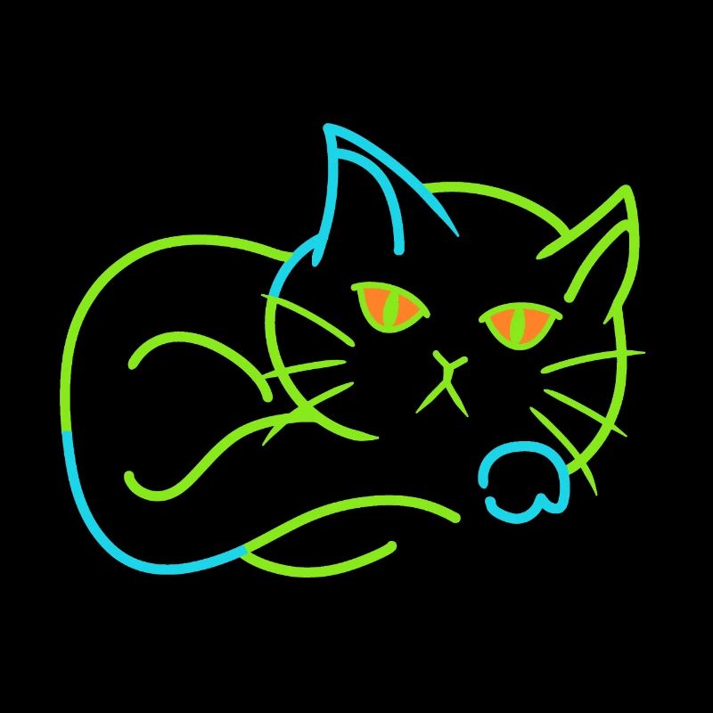 Vintage Katze Retro Stubentiger müde