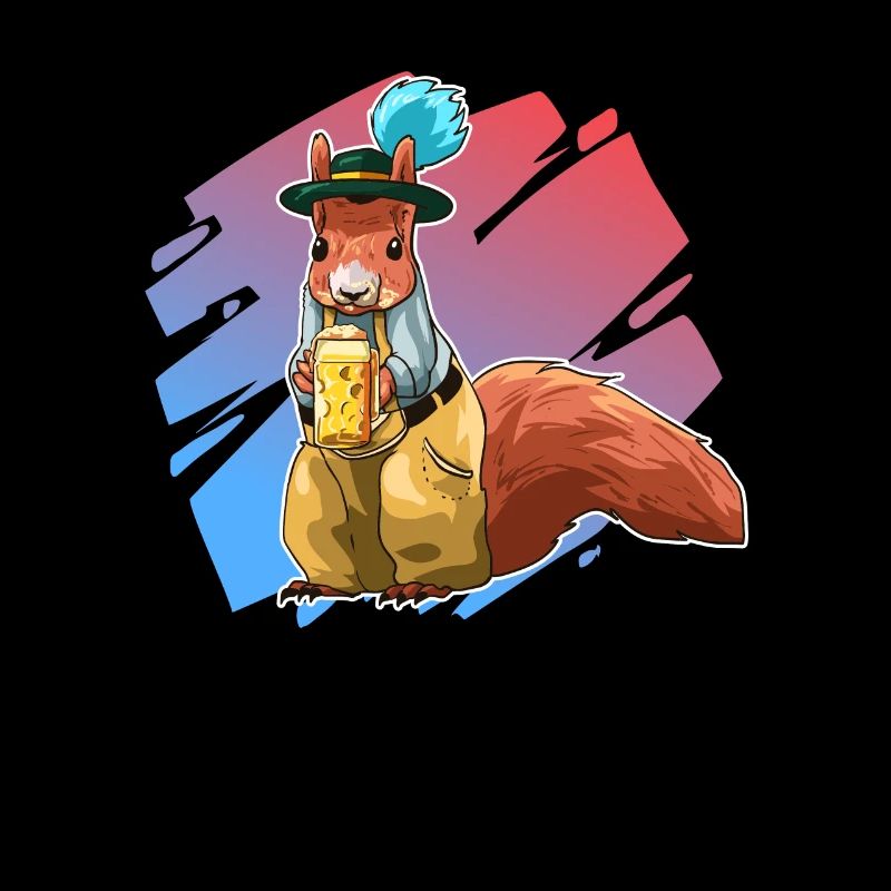 Squirrel Bayern Lederhose Gift