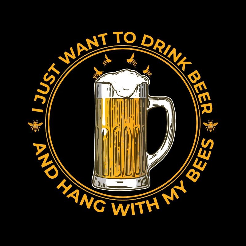 Bier Bienen Imker lustiger Spruch