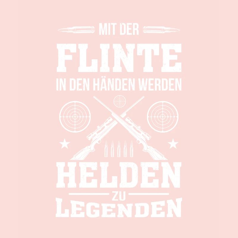 Jäger mit der Flinte in den Händen werden