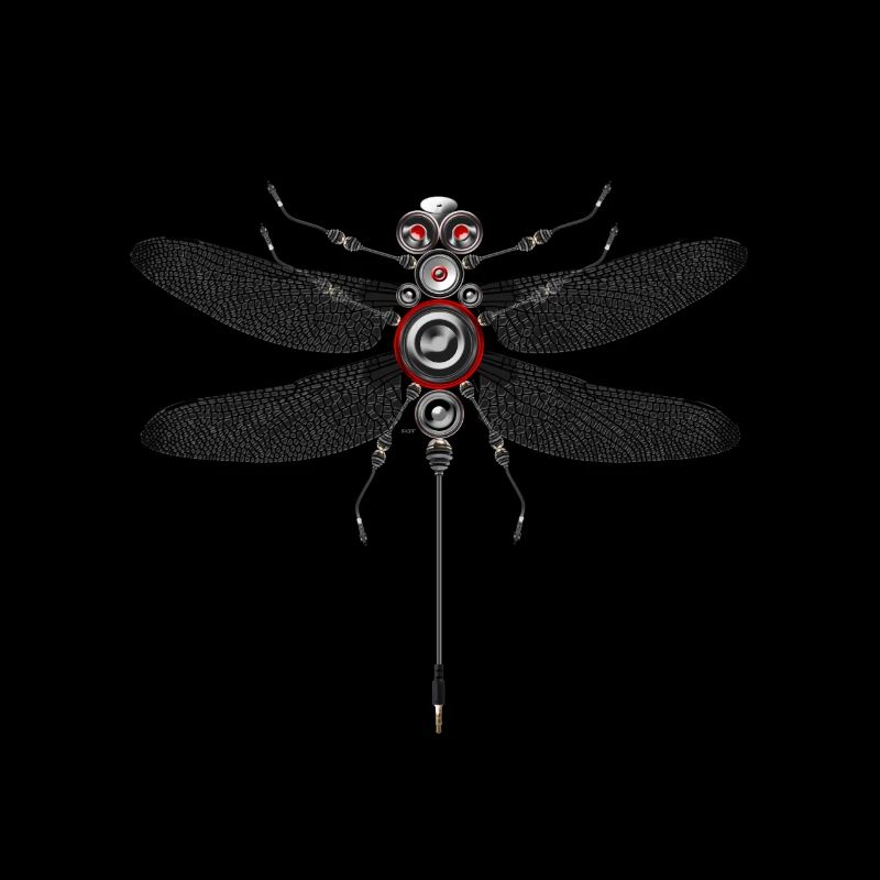 Dragonfly Insect Techno Haut-Parleur Robot Basse