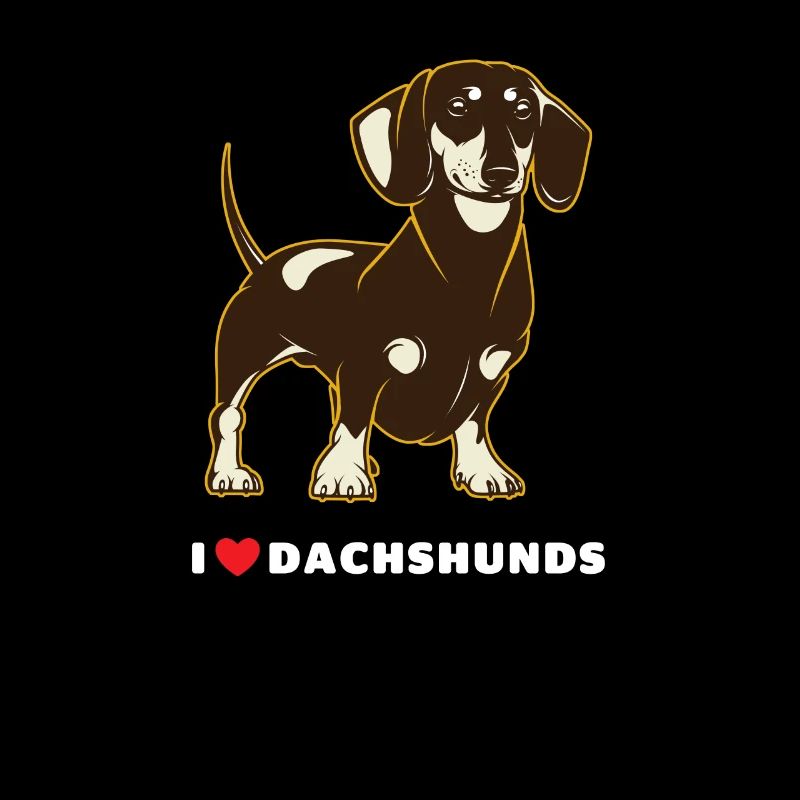 J'aime l'art de chien de teckel