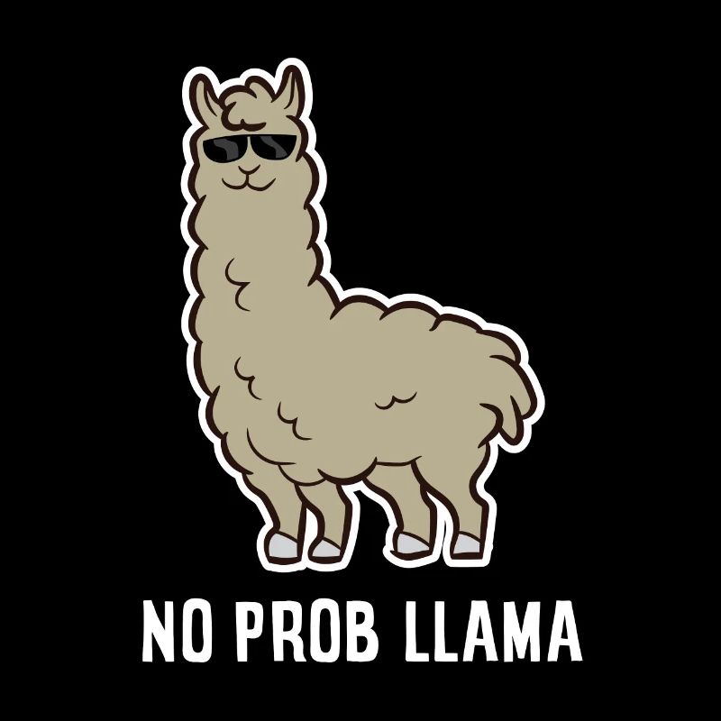 Llama Gift No Probllama Llama With Sunglasses