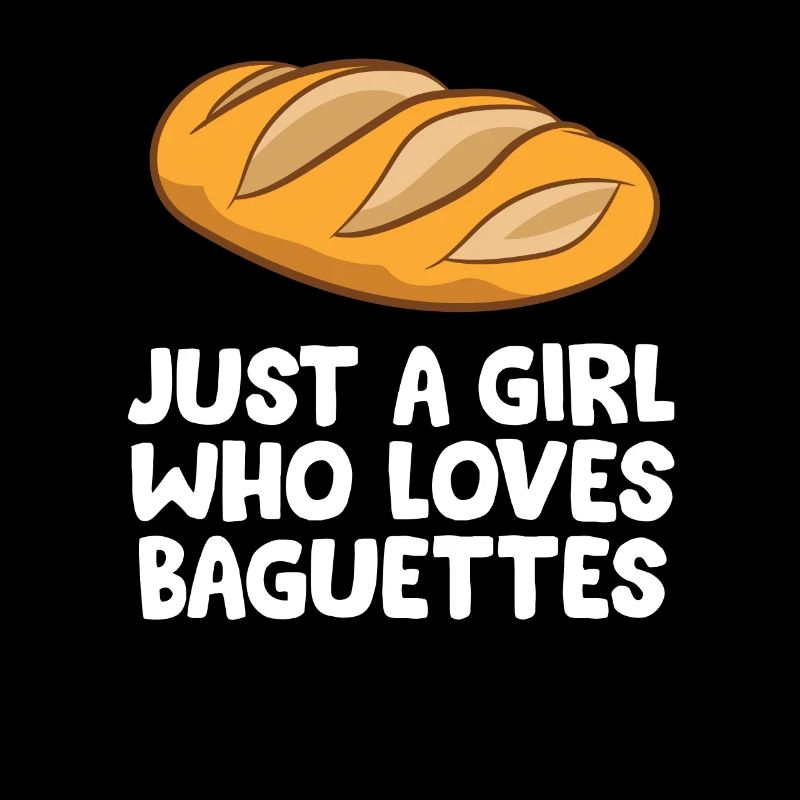 Nur ein Mädchen, das Baguettes liebt