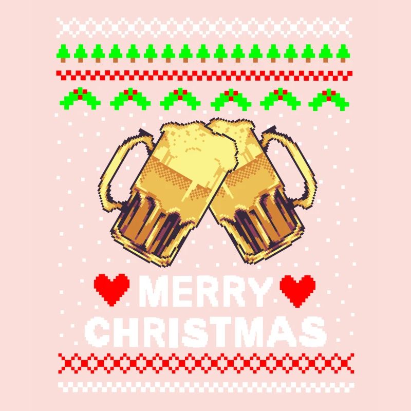 Hässlicher Weihnachtspullover ugly christmas Bier