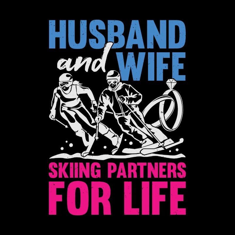 Ski Skifahrer Ehe Ehepaar Mann Frau Geschenk