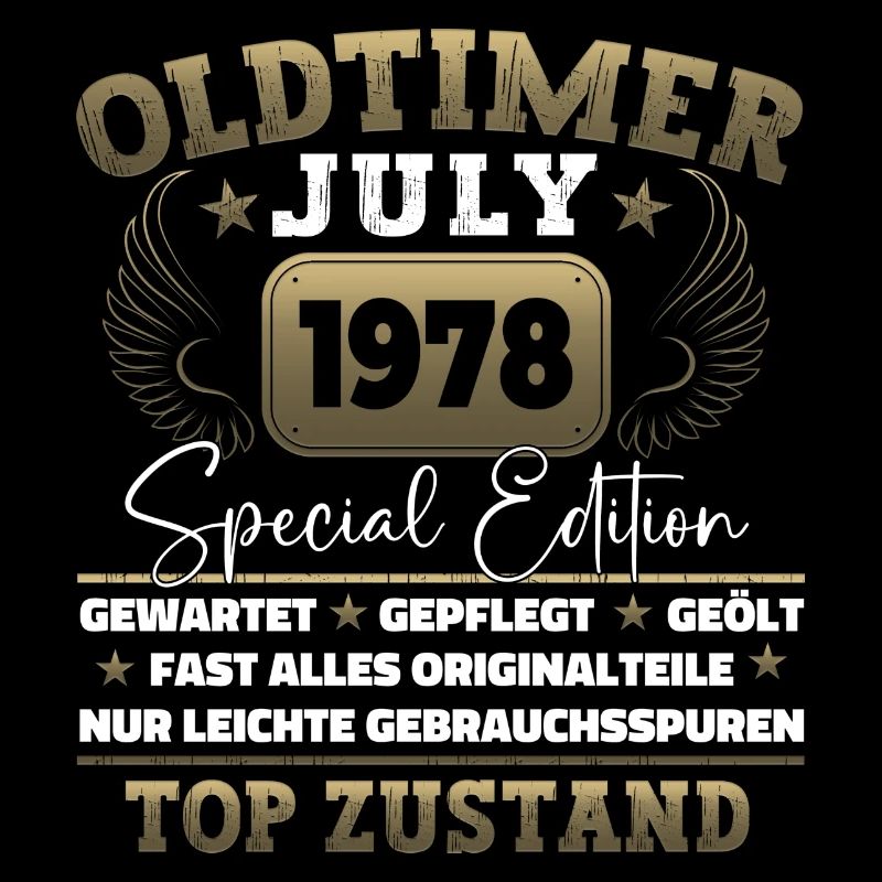 Oldtimer Juli 1978 44. Geburtstag Geschenk Herren