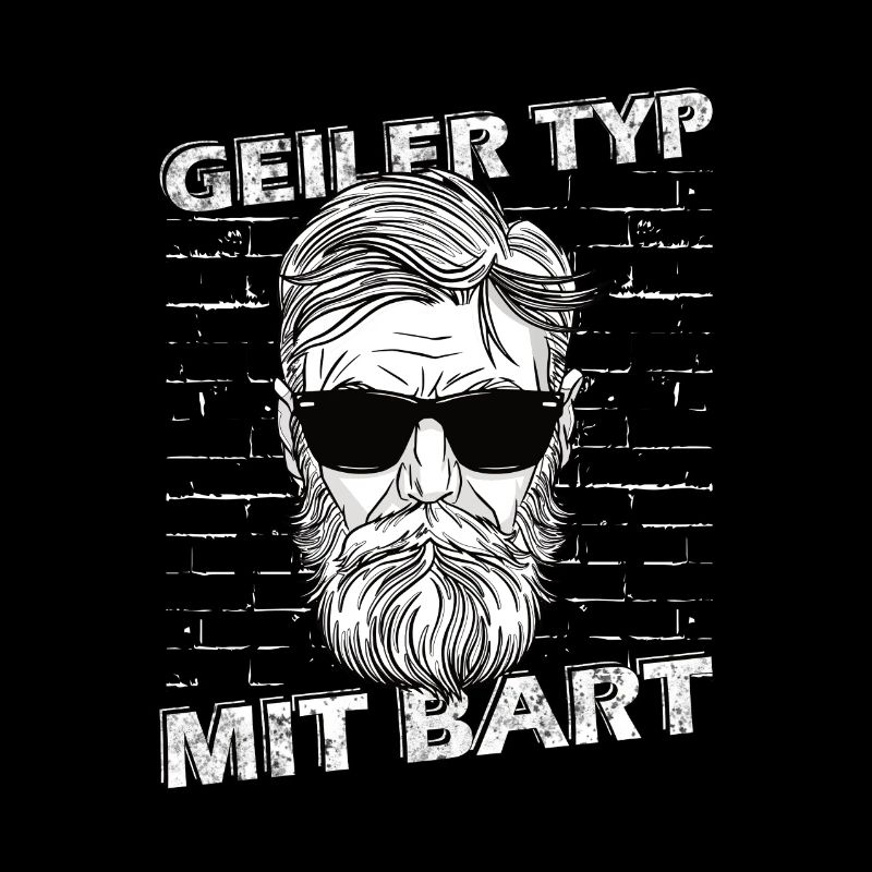 Geiler Typ mit Bart Hip Oberlippenbart Bärtig