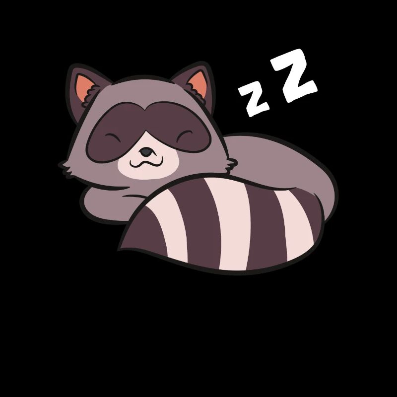 Waschbär schlafend Lustiger Waschbär Pyjama