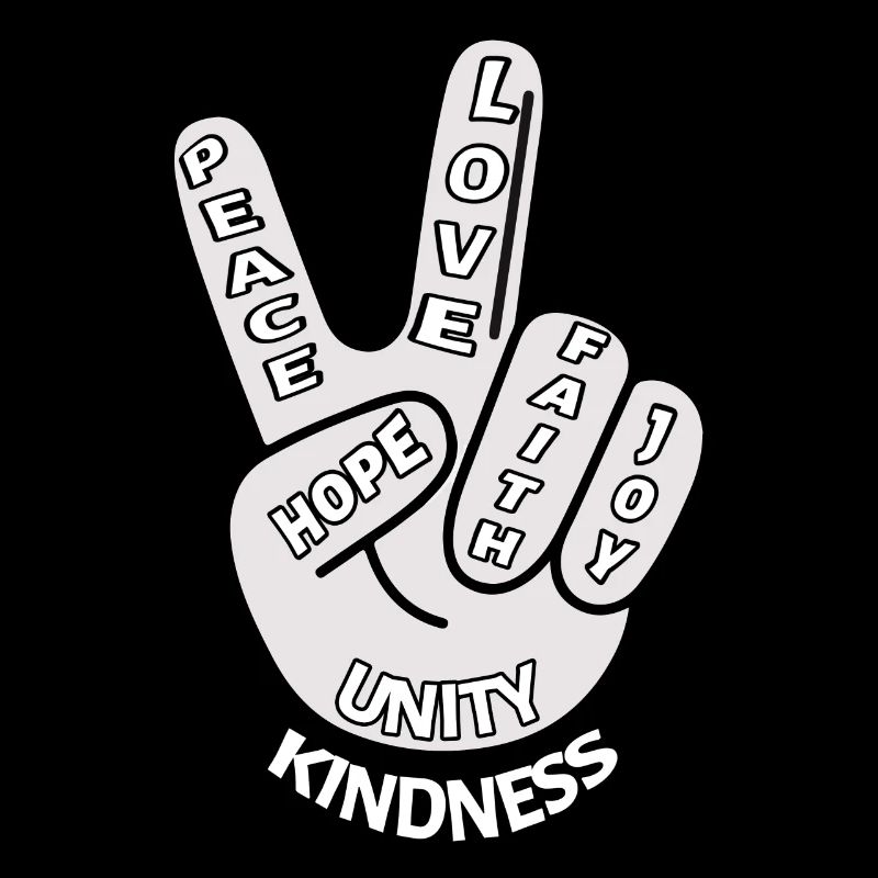 Peace Sign Peace Kind Courage Orange Unity Day