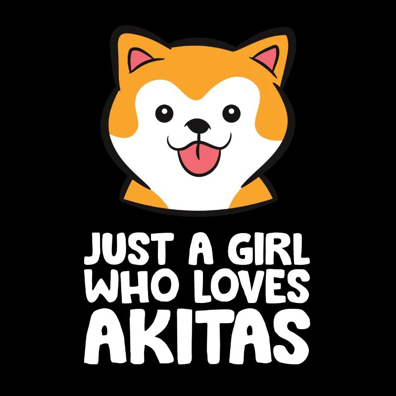 Nur ein Mädchen, das Akita-Hunde liebt