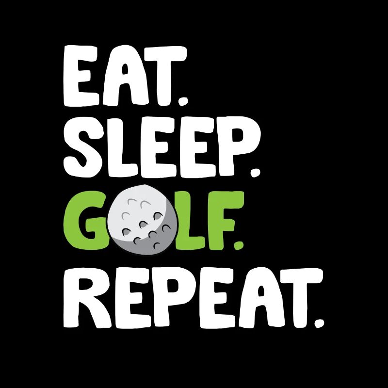 Eat Sleep Golf Repeat Funny Golf Player
