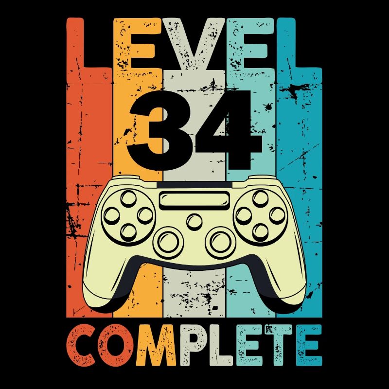 Level 34 Complete Gaming Birthday