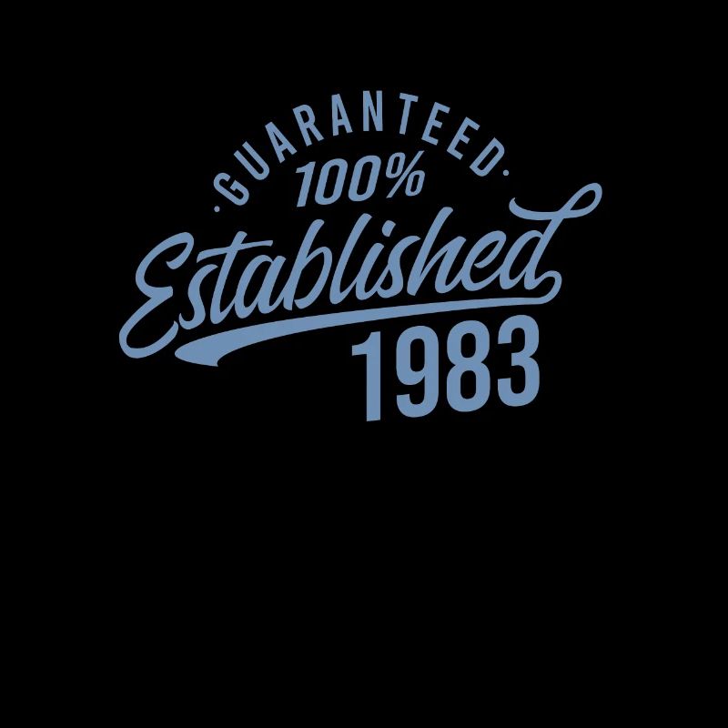 Garanti Établi en 1983 Anniversaire